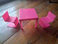 Stół + 2 krzesła Domek Barbie La casa 1988