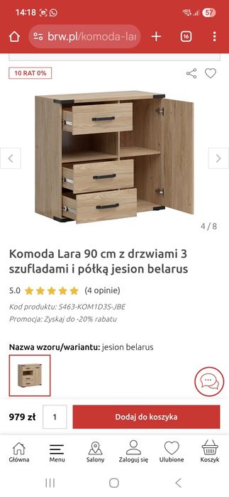 Meble Lara młodzieżowe BRW komplet