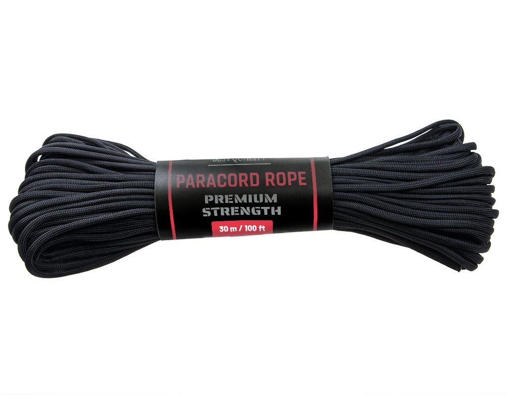 ᴺᴼᵂᴬ ⇒ Najmocniejsza Linka Paracord BSH Czarna 30 metrów Udźwig 250 kg