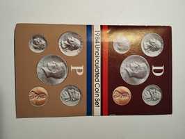 Conjunto de moedas 1984 P/D EUA não circuladas