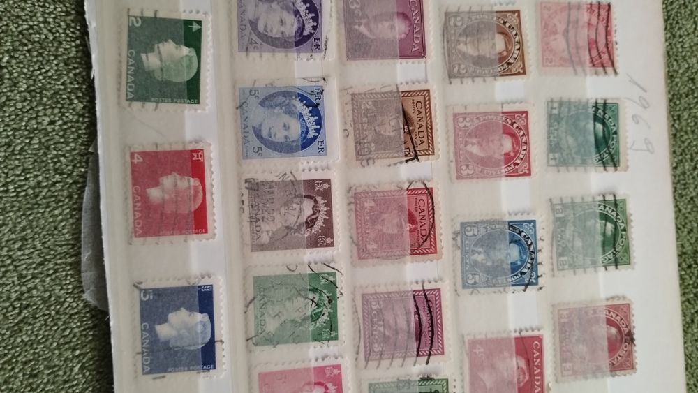 Zestaw starych znaczków pocztowych stara Kanada od 1880r