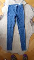 H&M legginsy jeansy w serduszka 158