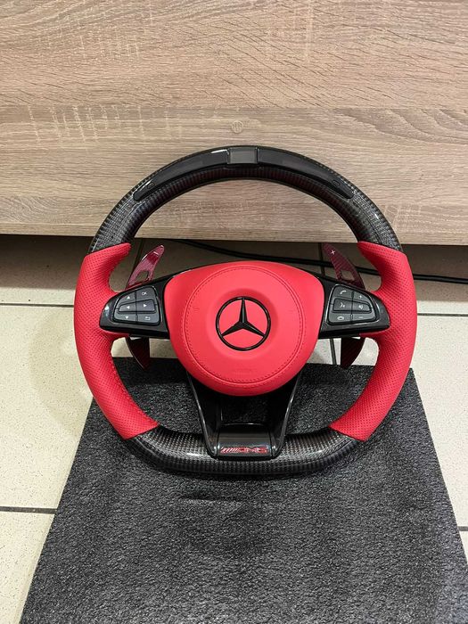 Volante Mercedes Carbono Led Display A C E S CLA GLA GLC GLE GLS GLE W