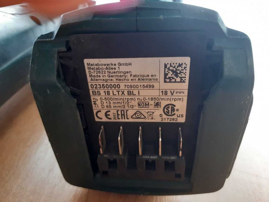 Metabo zestaw szlifierka W18LTX 125+Wkrętarka BS18 LTX+akumul + ładow