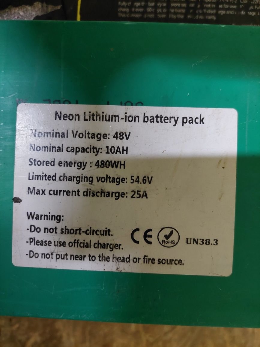 48V 10Ah BATERIA Do Hulajnogi Elektrycznej Uszkodzona