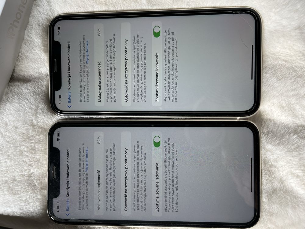 Telefony  Iphone 11 białe (2szt)