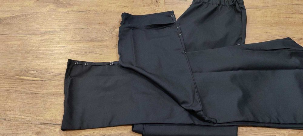 WYPRZEDAŻ EKSPOZYCJI Spodnie kucharskie czarne Robur UMINI roz. M/L/XL