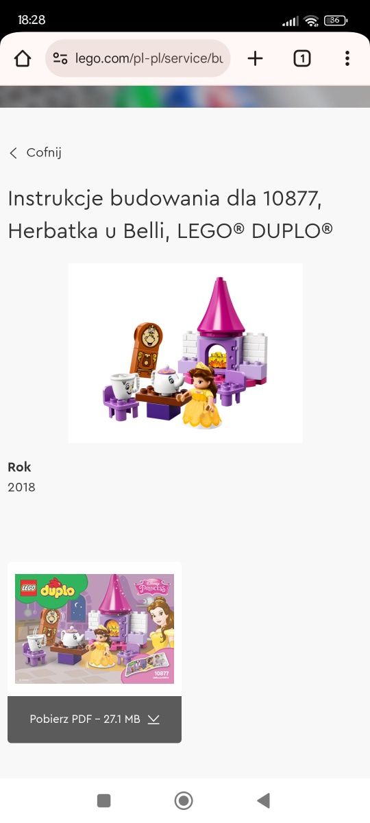 LEGO DUPLO 10877 Herbatka U Belli