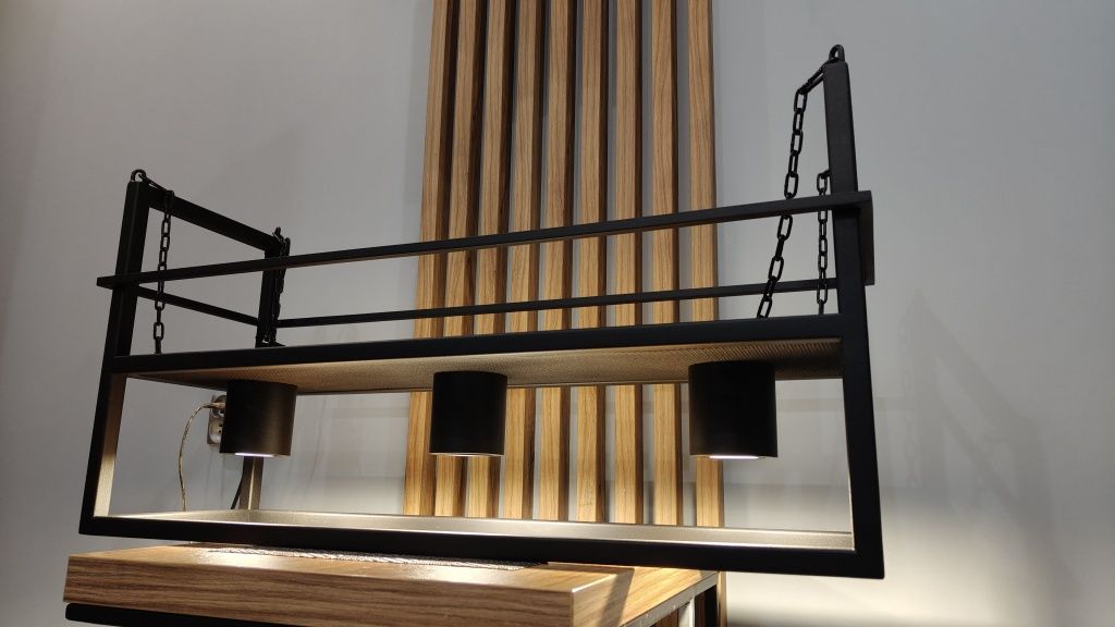 Lampa, kwietnik nad wyspę, podsufitową loft industrial.