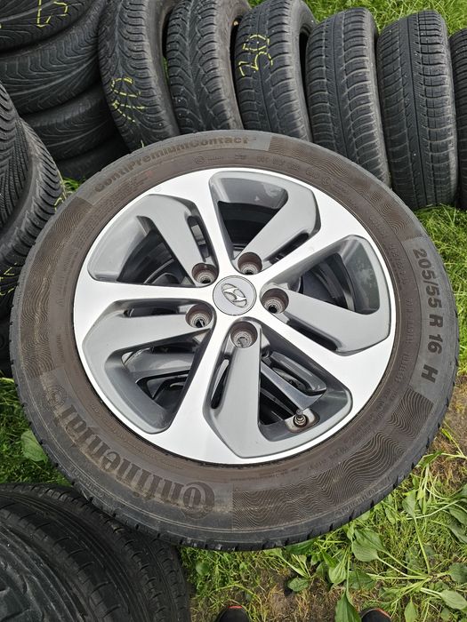 Koła felgi alu oryginał hyundai 5x114.3 6.5j et50 16" opony lato 205/5