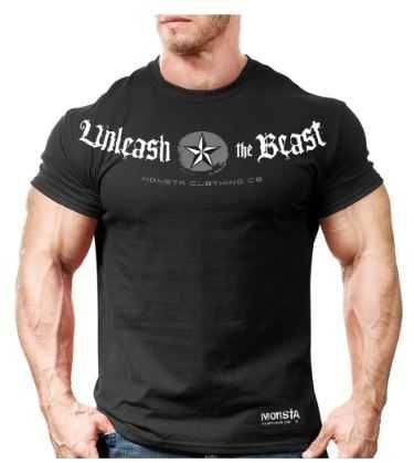 T-shirt męski M017 Black MONSTA r.S #297