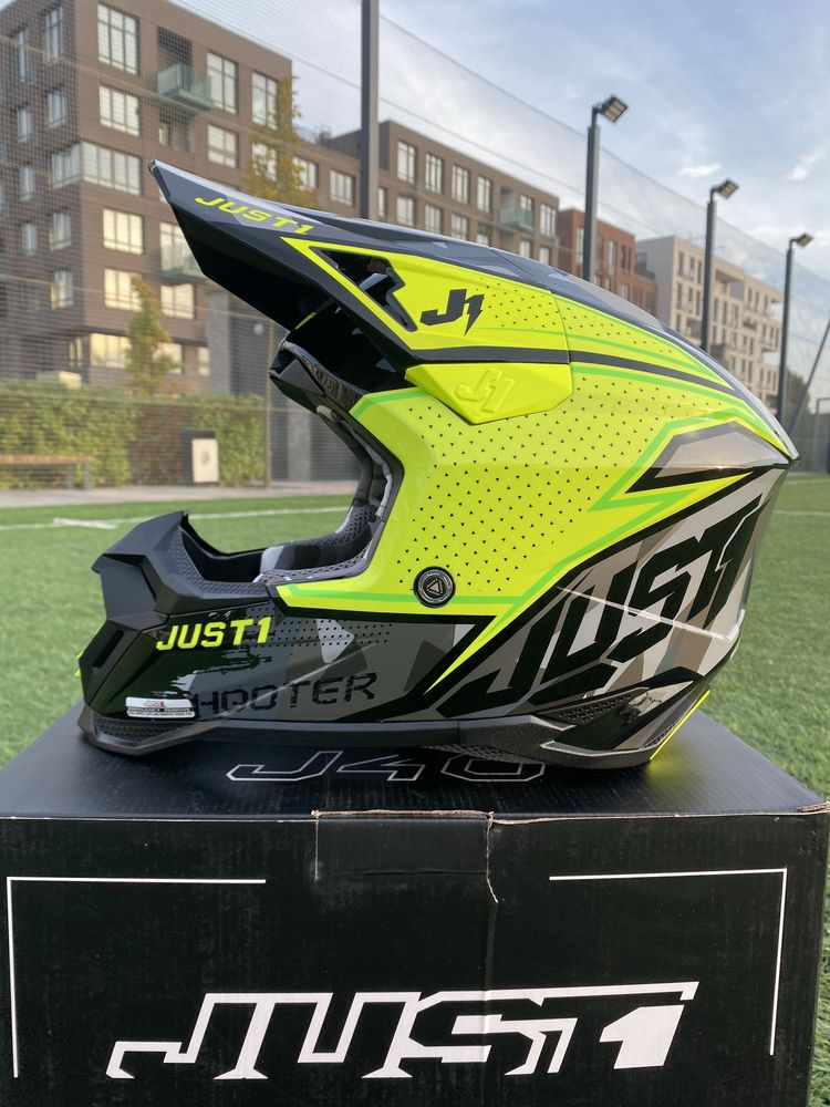 Мото-шоломи JUST 1 Racing J40 Shooter для мотокросу, ендуро 2024 року