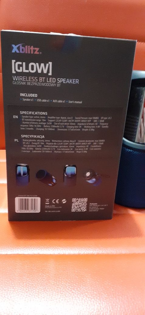 Głośnik Bezprzewodowy Bluetooth Xblitz Glow Led
