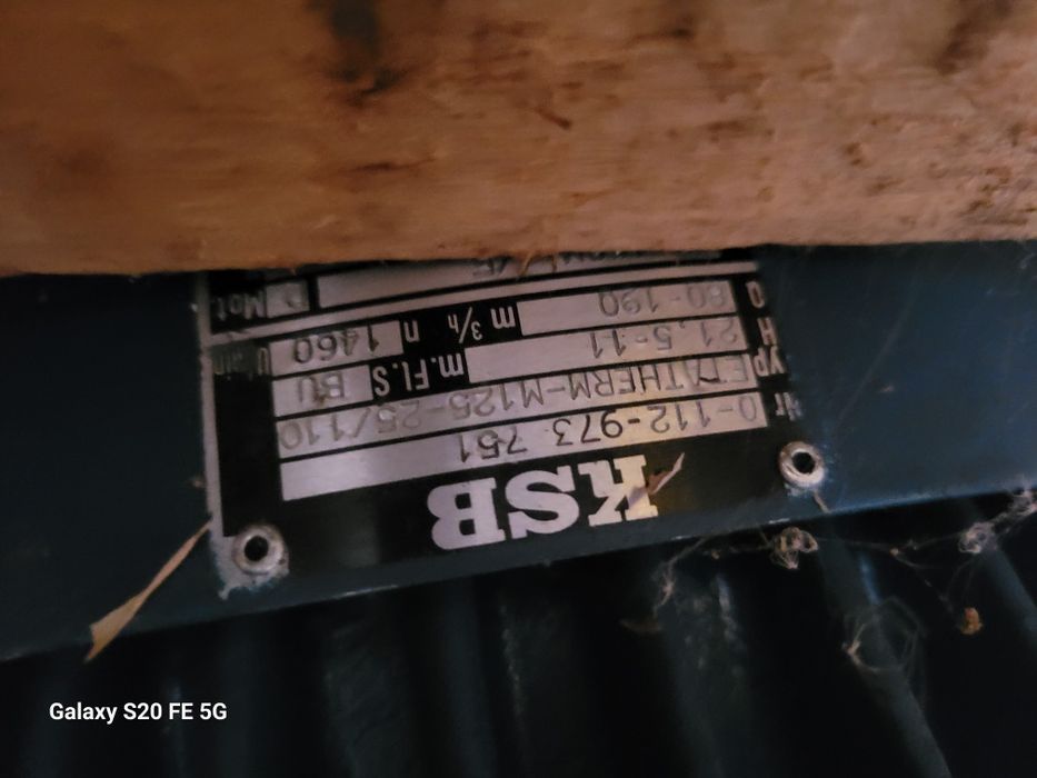 Pompa obiegowa KSB etatherm m125-25/1104( Nowy Stan )