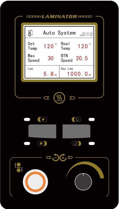Laminator rolowy z wałkiem podgrzewanym 60°C