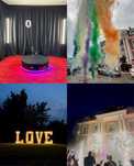 Fotobudka 360 i atrakcje premium – dym, iskry, LOVE, oświetlenie