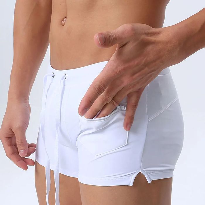 Męskie Kąpielówki Szorty z Kieszonką Spodenki Wiązane - 5XL
