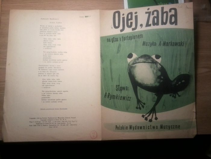 Ojej, żaba na głos z fortepianem A. Markowski PWM