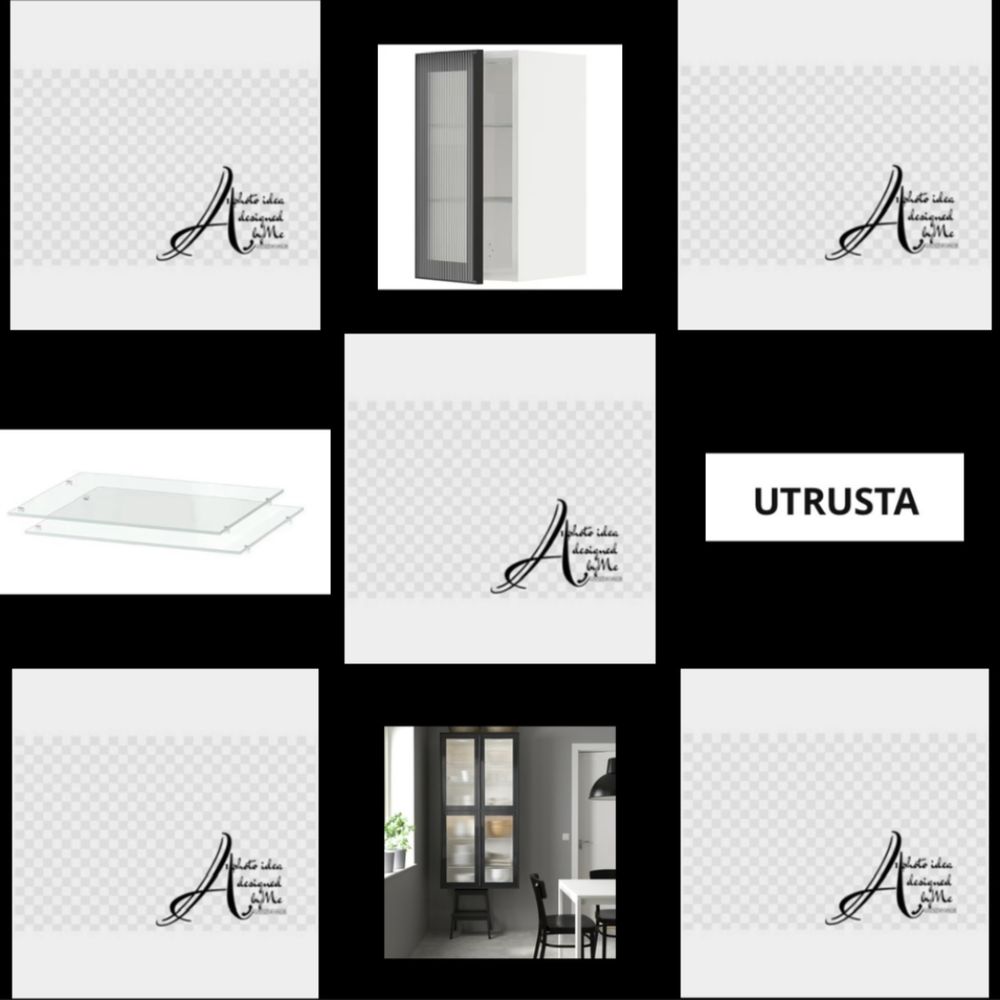 2x40x37 cm. UTRUSTA ikea metod półka szklana obudowa ikea