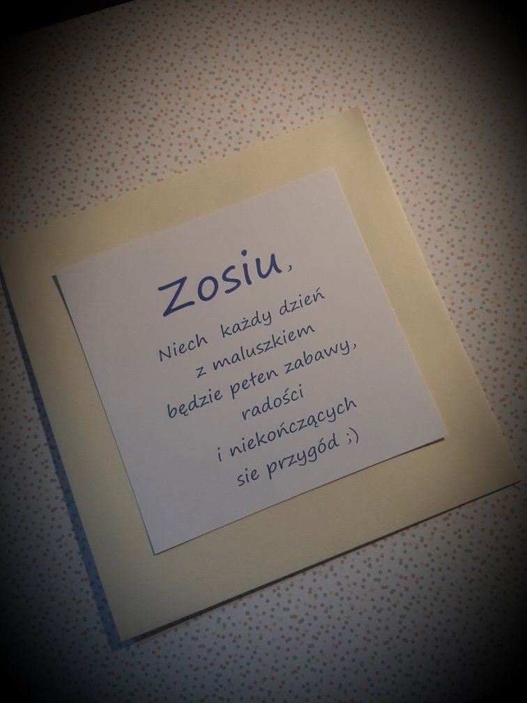 Baby Shower, kartka ręcznie wykonana, personalizowana