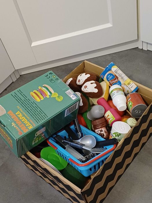 Kuchnia dziecięca światło i dźwięk 72 cm, mnóstwo dodatków, AKCESORIA