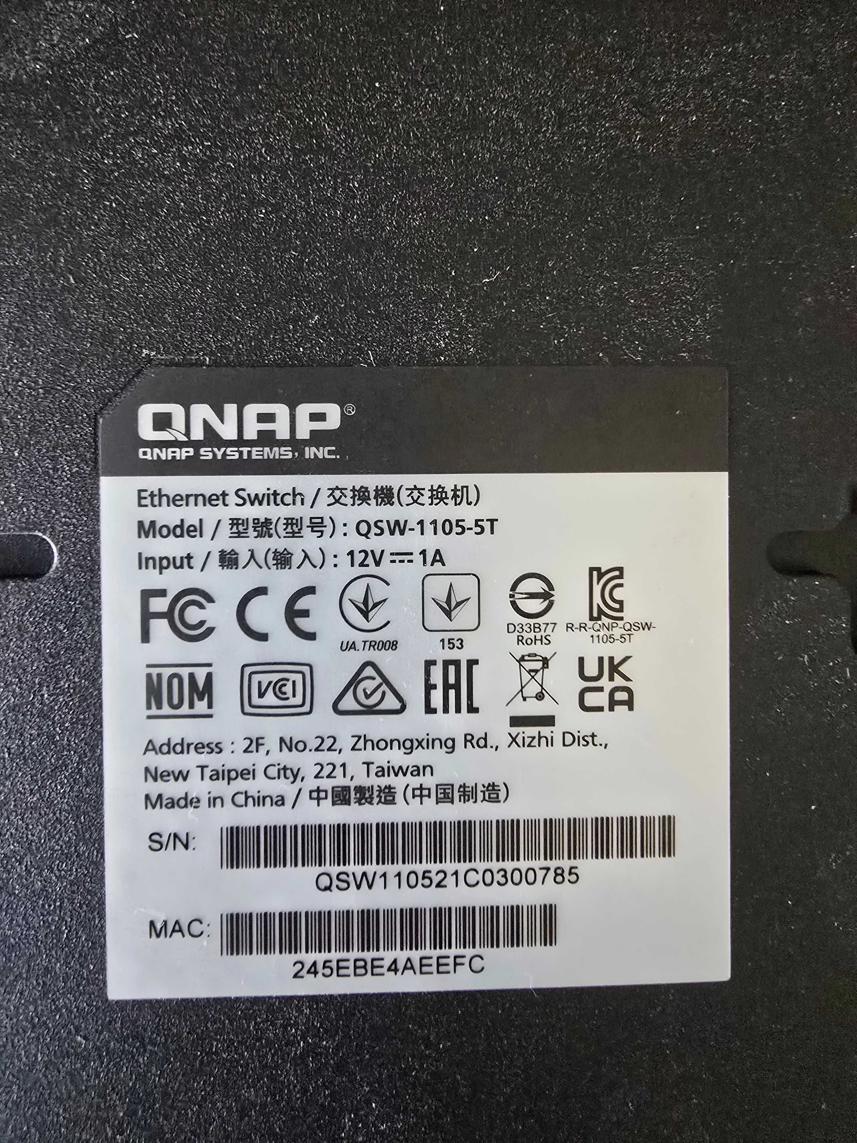 Switch QNAP 2.5GBE QSW-1105-5T