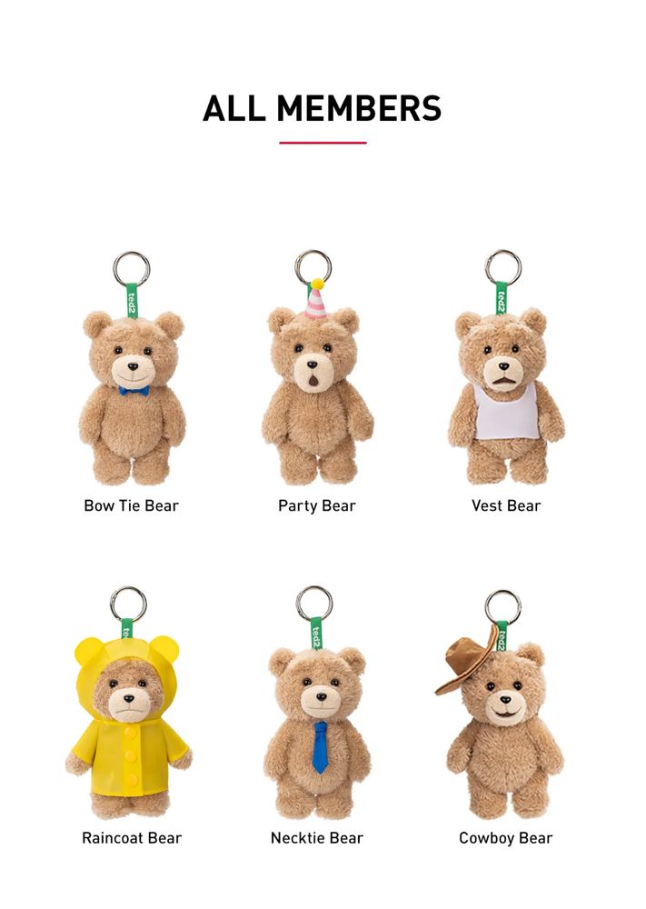 Оригинал Pop Mart TED2 • плюшевый брелок • новинка июнь 2025
