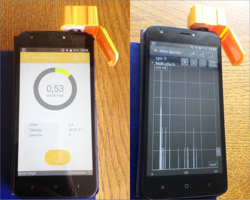 Дозиметр-спектрометр для смартфона (измерение и анализ радиации)