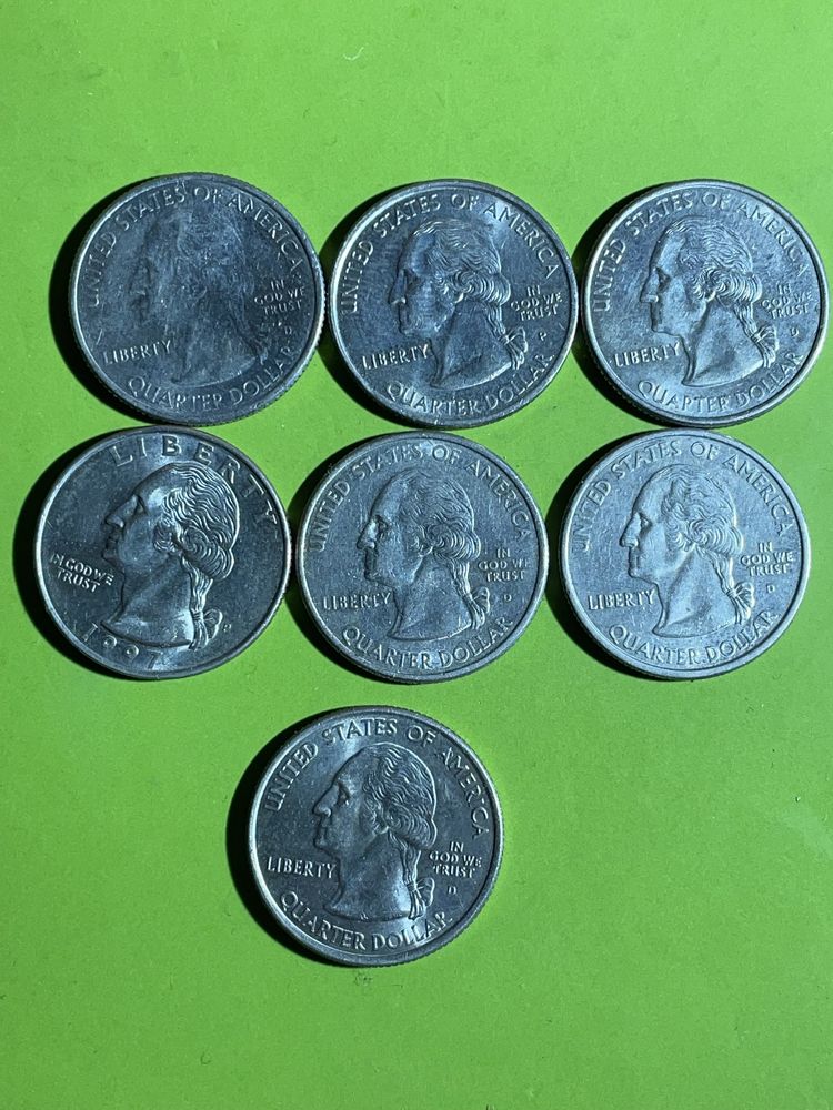 Монета 25 центов quarter dollar