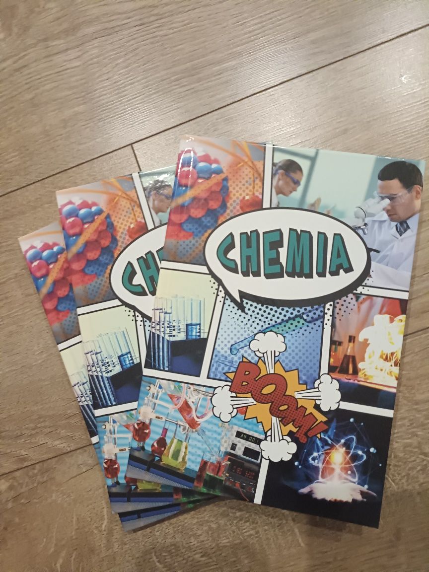 Zeszyty Chemia 3 szt twarda oprawa