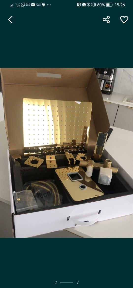 Chuveiro duche dourado