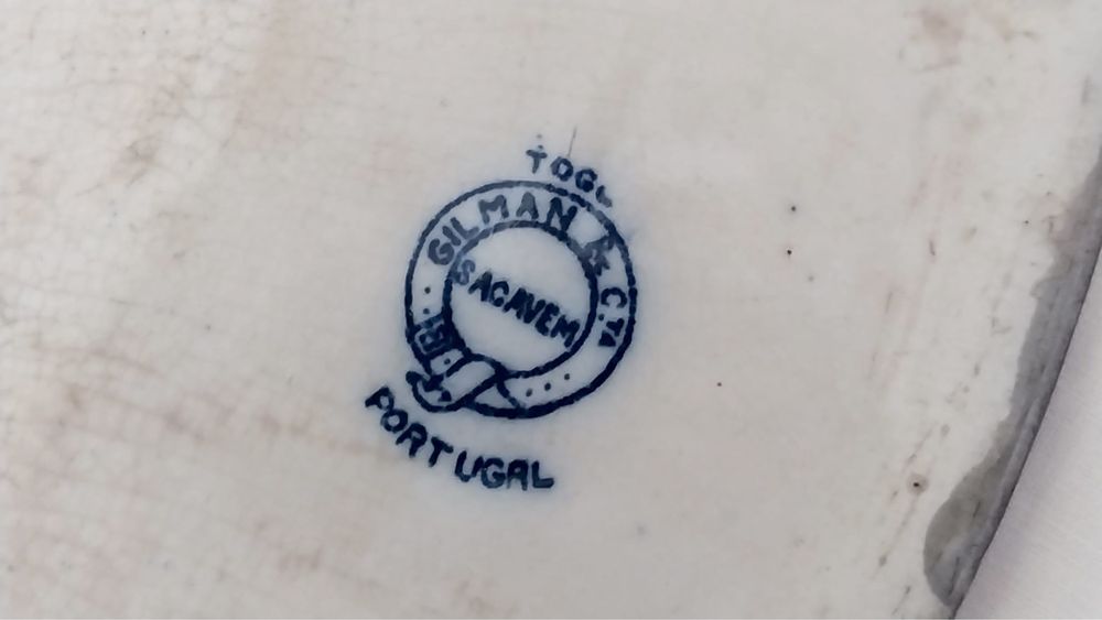 Travessa porcelana antiga, finais séc XIX | Toga, Gilman & Co, Sacavém