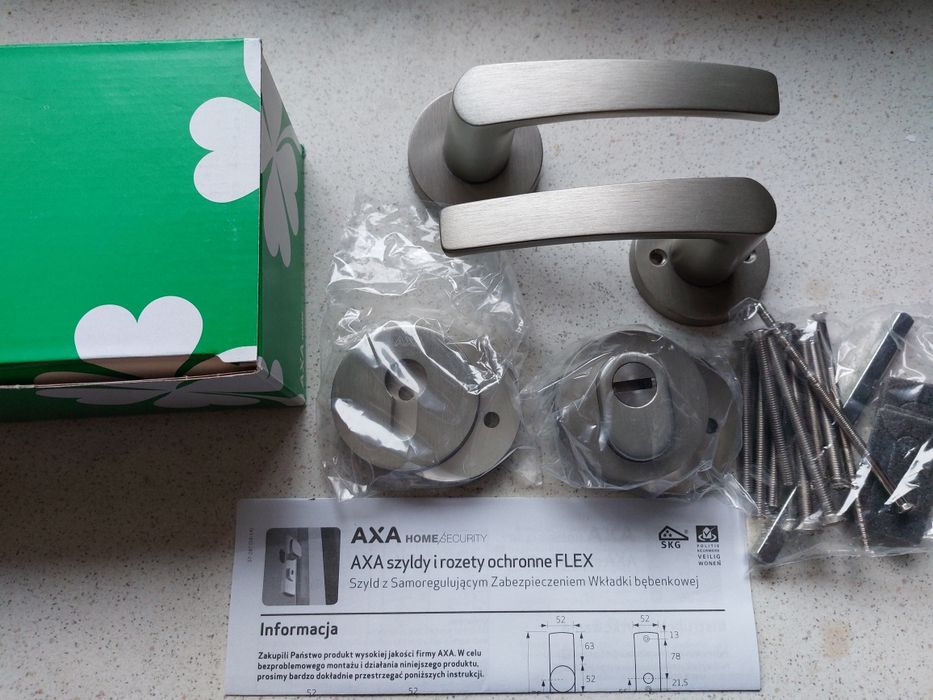Klamka zewnętrzna AXA Flex Solid Reja + rozeta