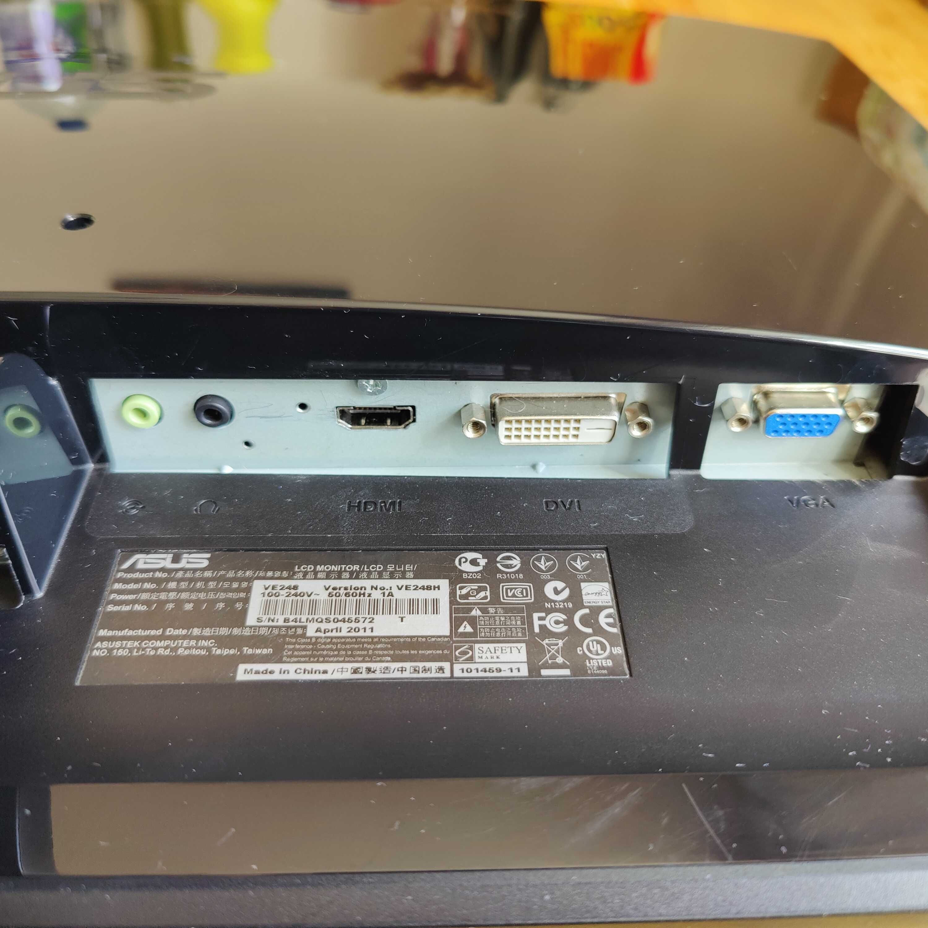Продам монитор 24" Asus VE248H - полностью рабочий без нюансов!