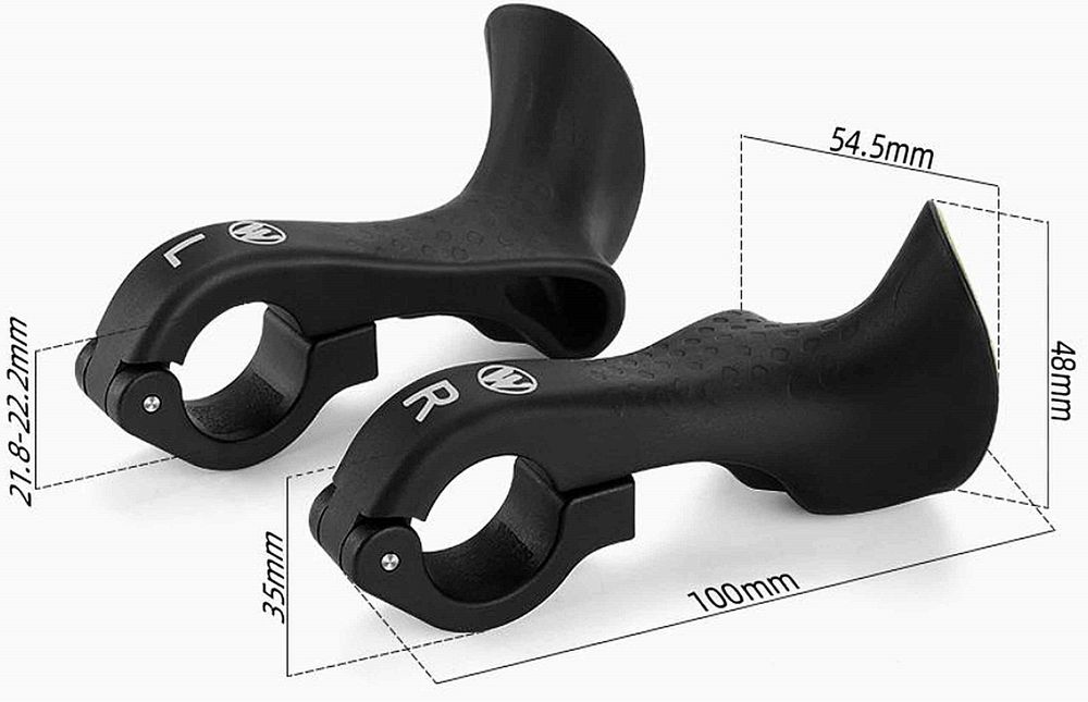 WESTBIKING Rogi Rowerowe Ergonomiczne 95g/100mm Uniwersalne Odblaskowe
