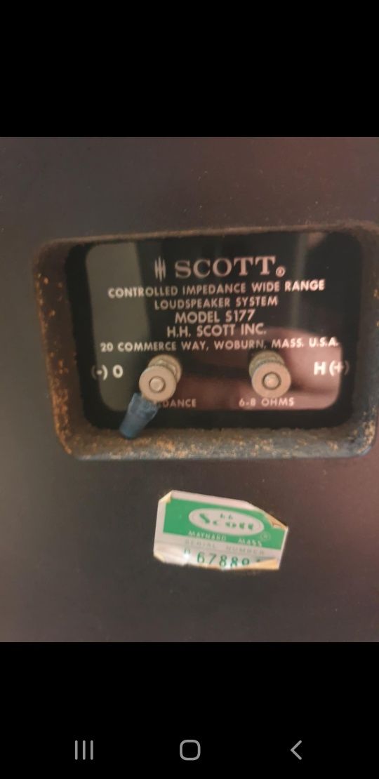 Scott s177 pojedyncza kolumna,vintage