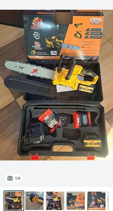 Piła akumulatorowa  14 cali 2x aku 6ah 48v  2x łańcuch