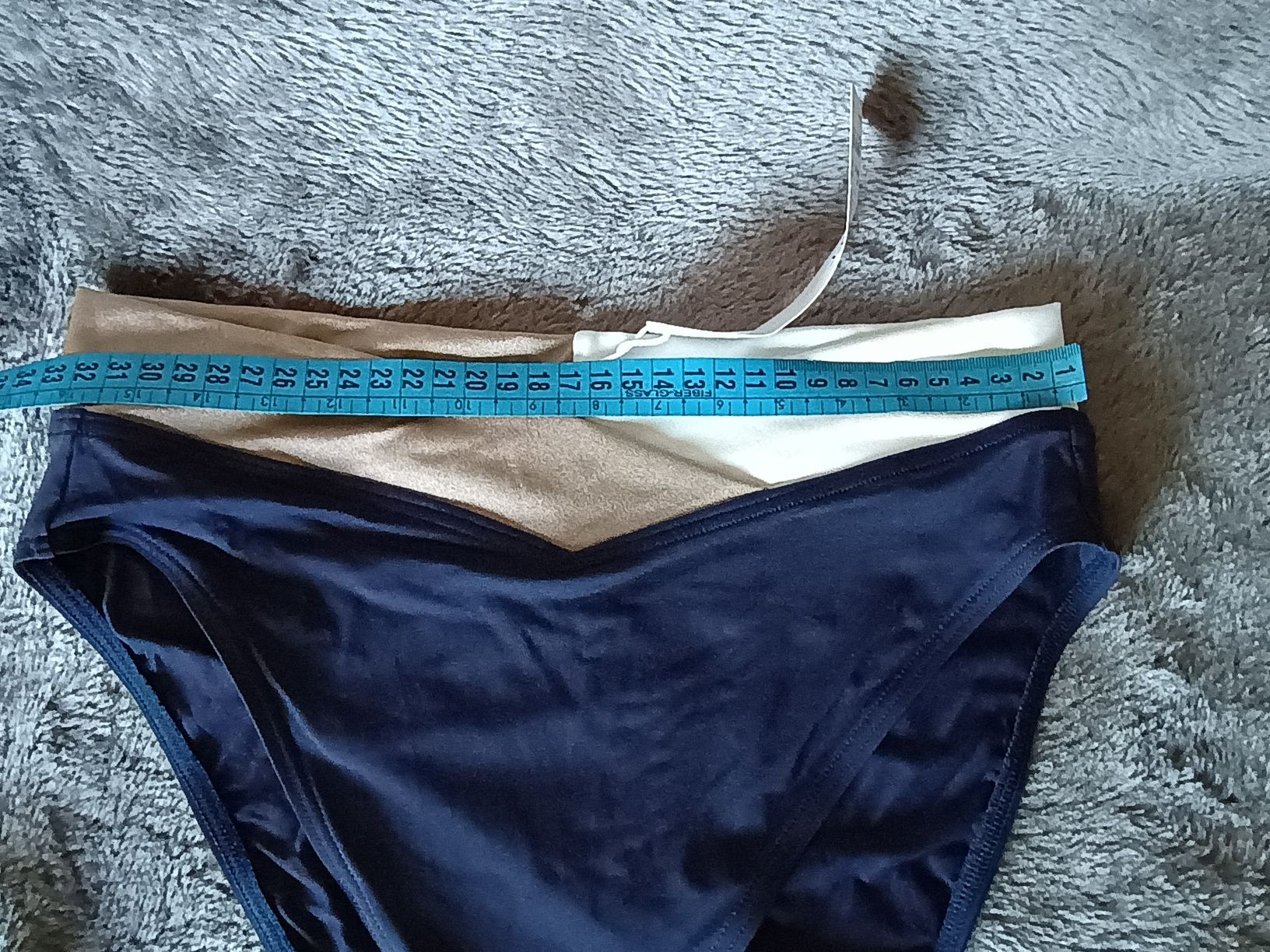 Dół od bikini Granatowe z wyższym stanem