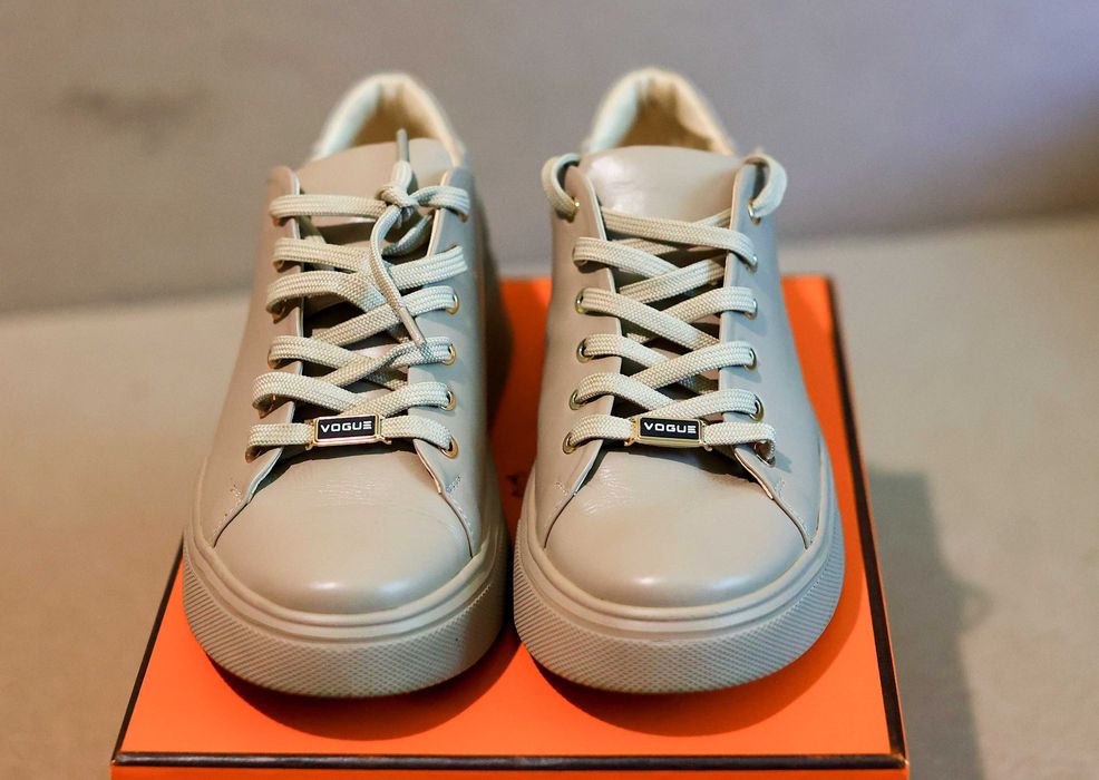 Туфель-кросівок  жіночий на платформі шкіра.