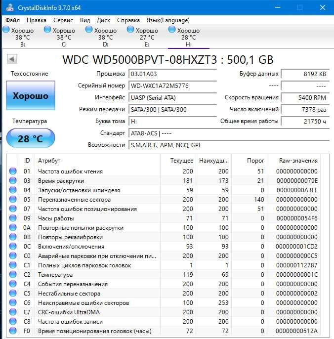 Зовнішній жосткий диск 500GB type C USB3.1