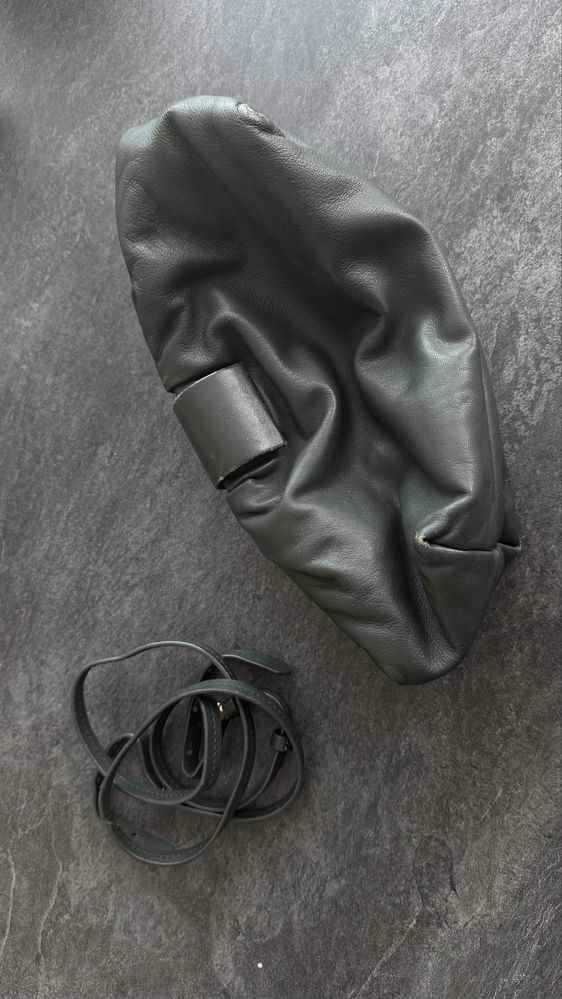 Шкіряна кожаная сумка клатч massimo dutti