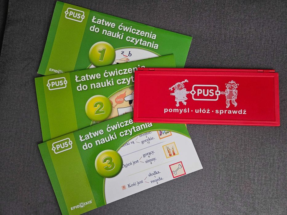 PUS Łatwe ćwiczenia do nauki czytania cz. 1,2,3 oraz Zestaw kontrolny