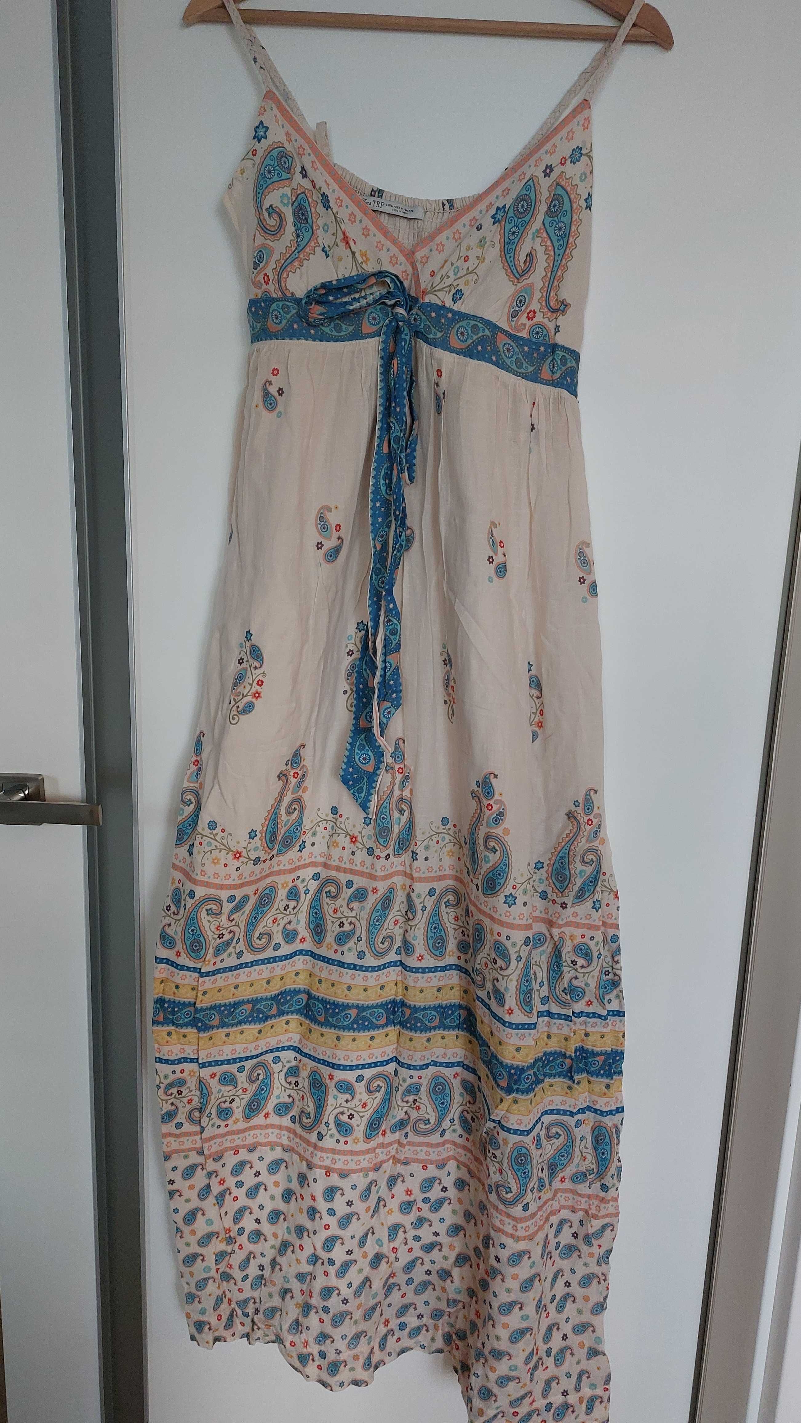 Zara sukienka maxi boho M 38