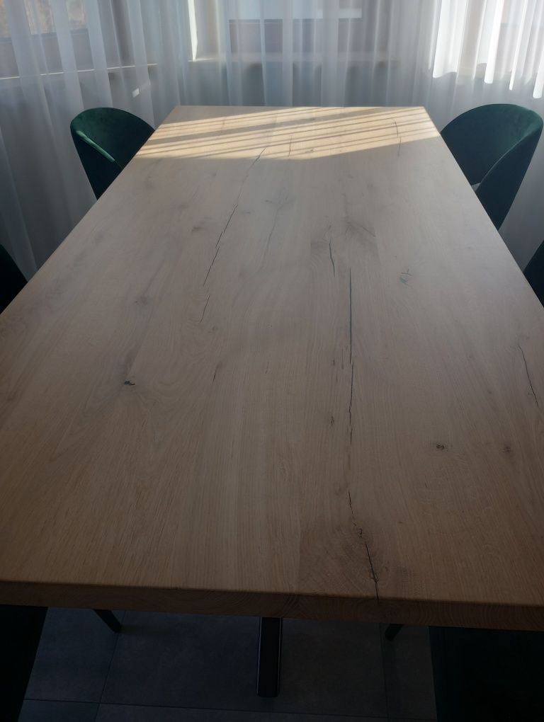 Blat drewniany do stołu dębowy lite drewno 80x200