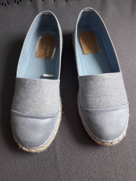 Nowe Buty półbuty espadryle baleriny błękitne roz. 38 CCC