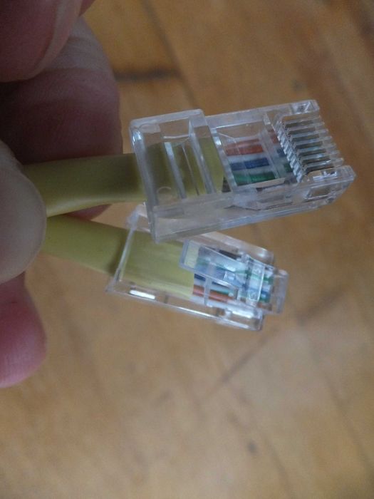 Kabel sieciowy CAT.5e 26AWG 30V UTP złącze długość 150cm żółty skrętka
