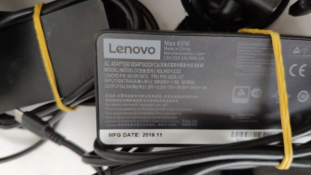 Блок живлення Lenovo 65w Type C / 20v 3.25a / 15v 3a / 9v 2a / 5v 2a