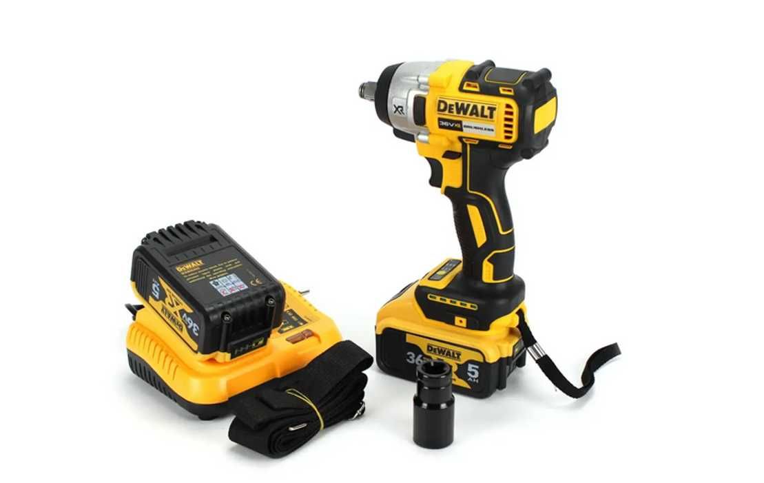 Потужний гайковерт акумуляторний ударний безщітковий DeWALT 36v5ач