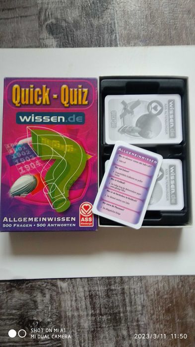 Настільна гра- вікторина Quick- Quiz німецькою