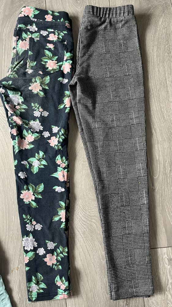 Zestaw spodnie getry legginsy 146cm